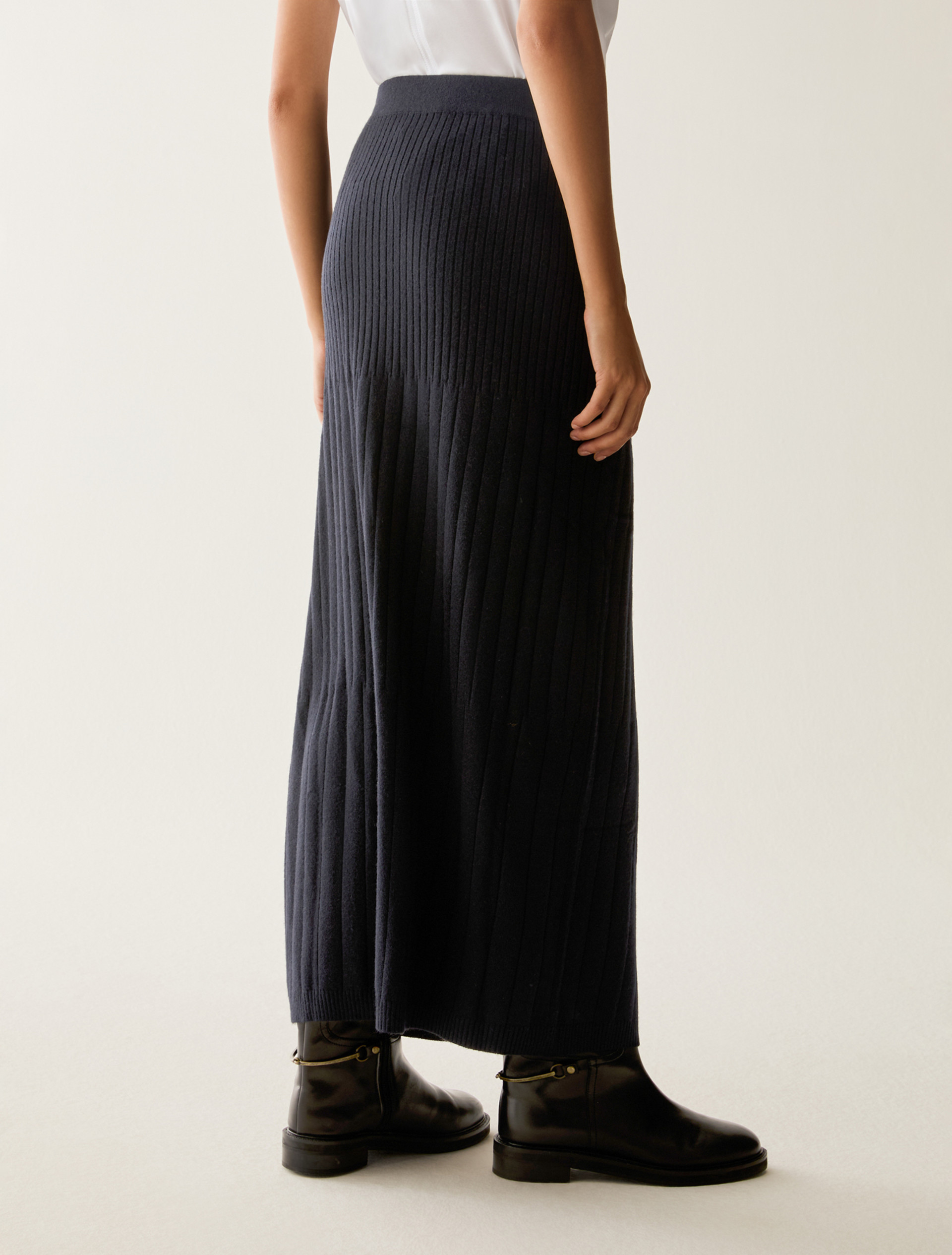 Ribbed knit skirt - BLACK - Pennyblack - 3