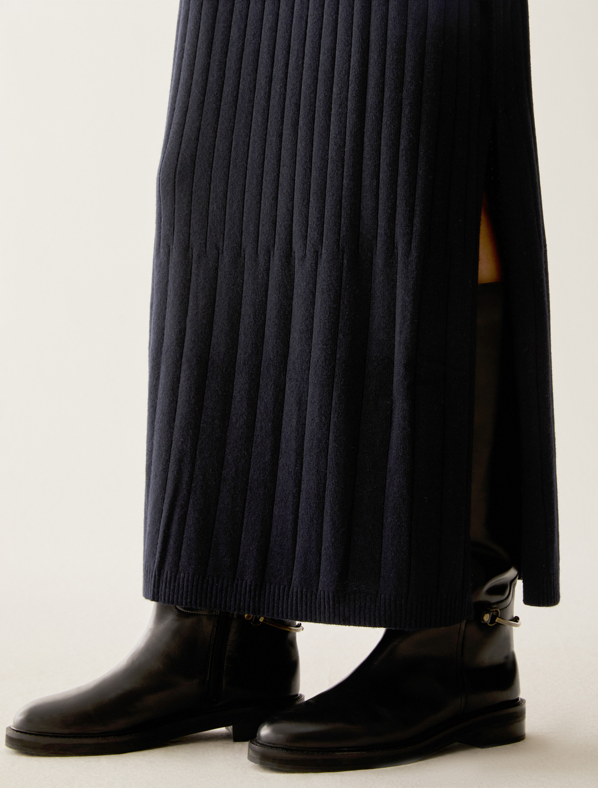 Ribbed knit skirt - BLACK - Pennyblack - 4
