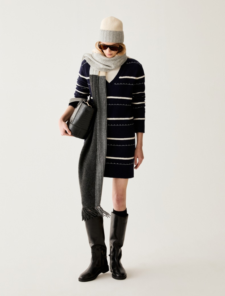 3D-striped knit dress - Pennyblack - 5