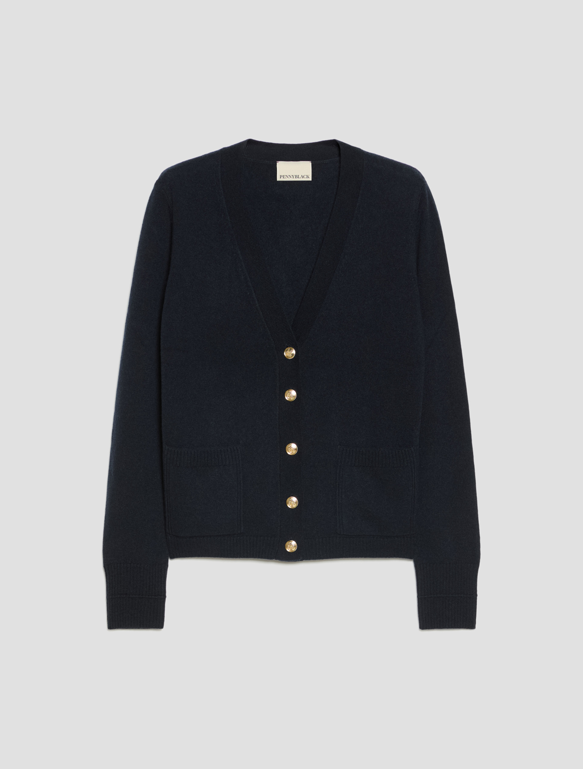 Wool/cashmere cardigan - NAVY - Pennyblack - 2