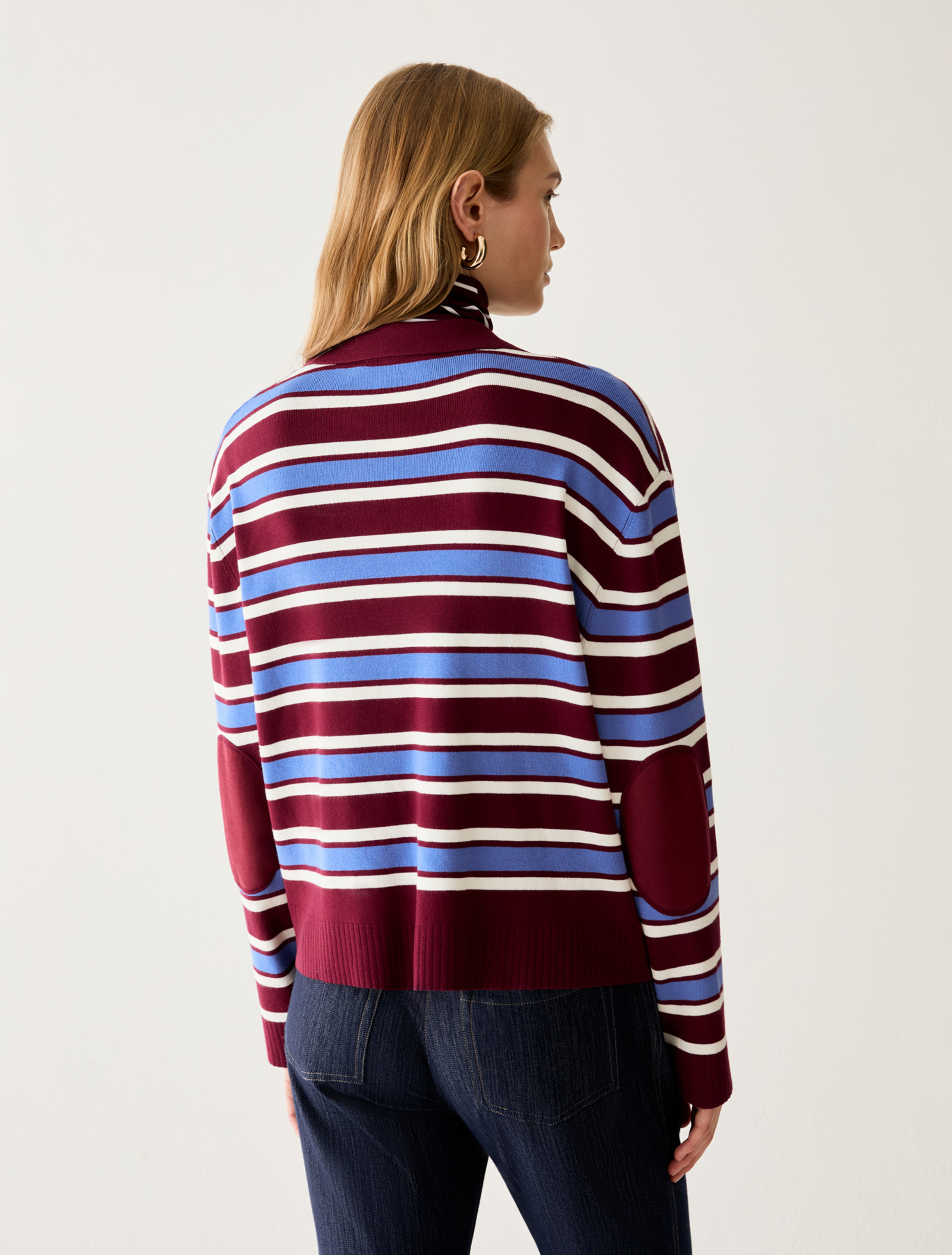 Fine-knit polo shirt - BORDEAUX - Pennyblack - 3