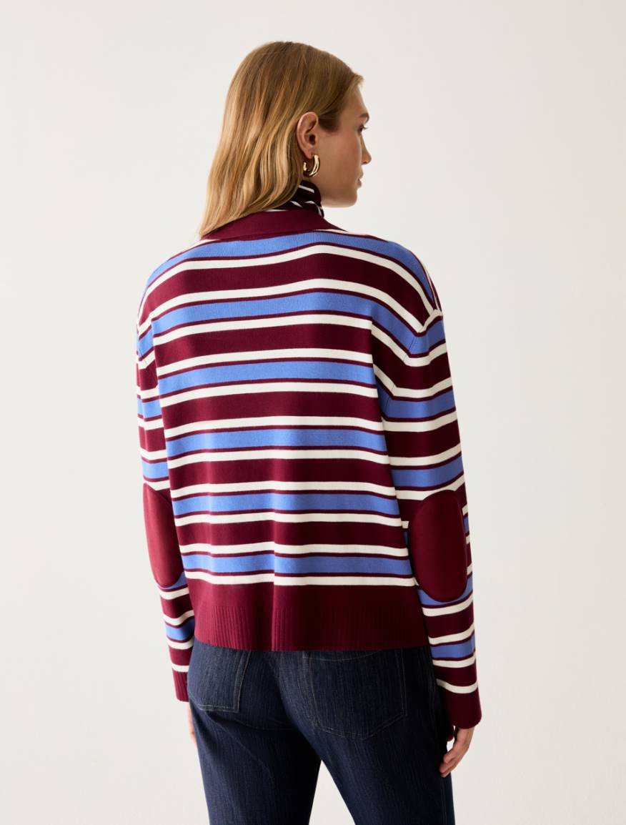 Fine-knit polo shirt - BORDEAUX - Pennyblack - 3