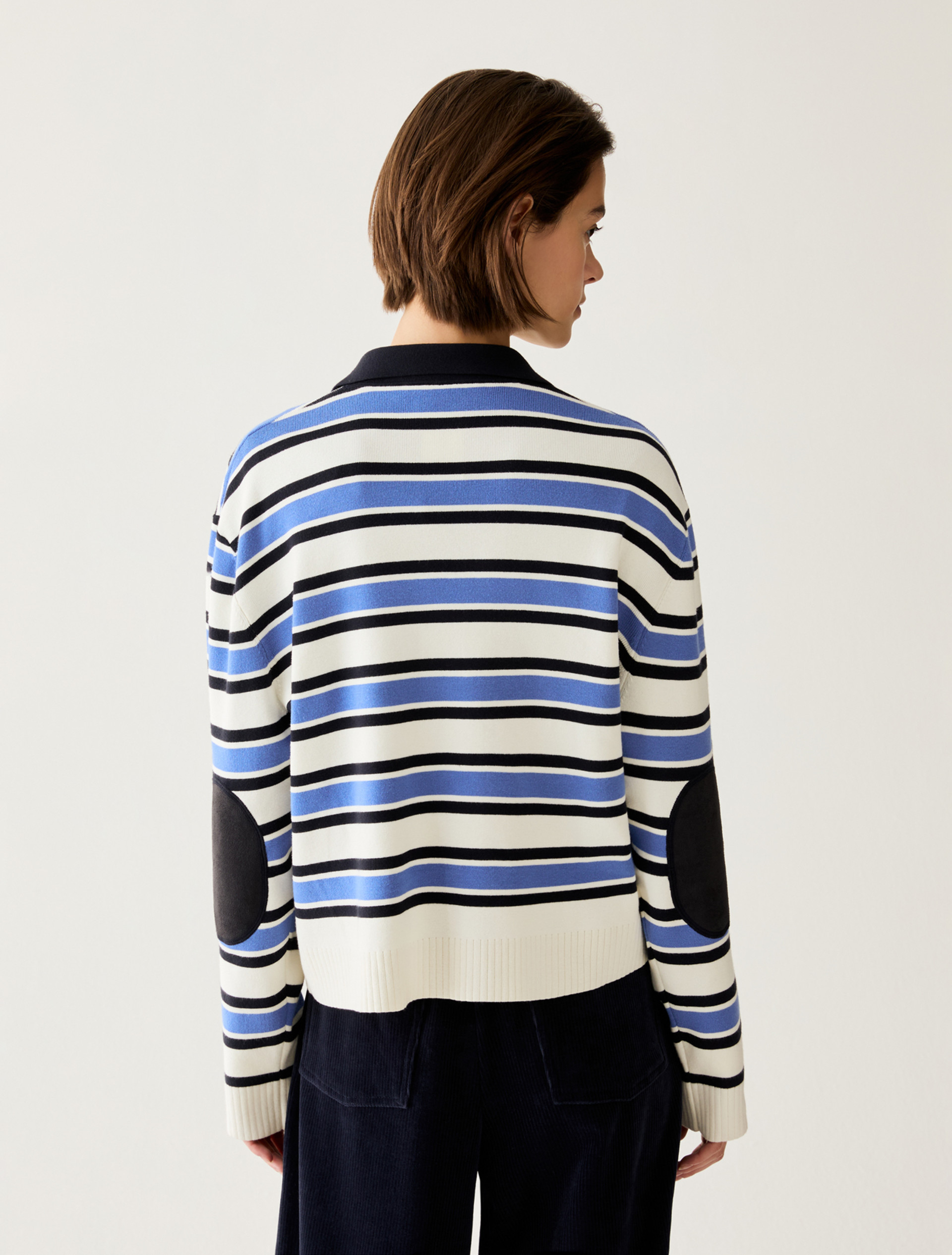 Fine-knit polo shirt - NAVY - Pennyblack - 3