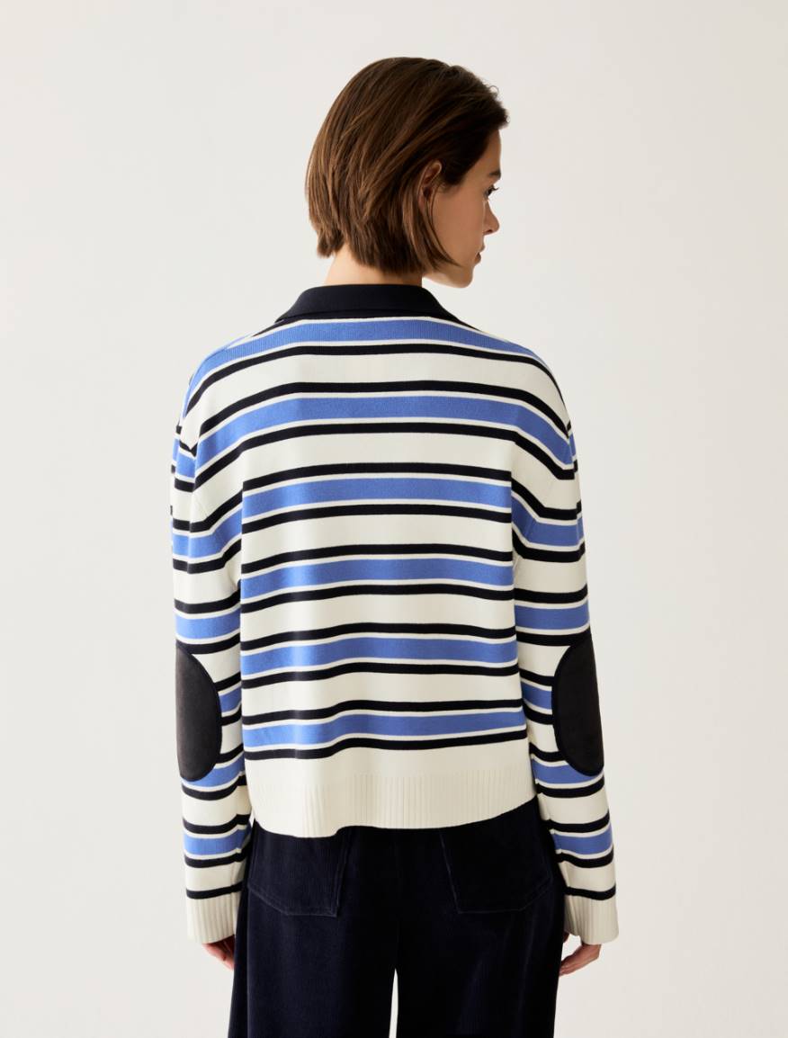 Fine-knit polo shirt - NAVY - Pennyblack - 3