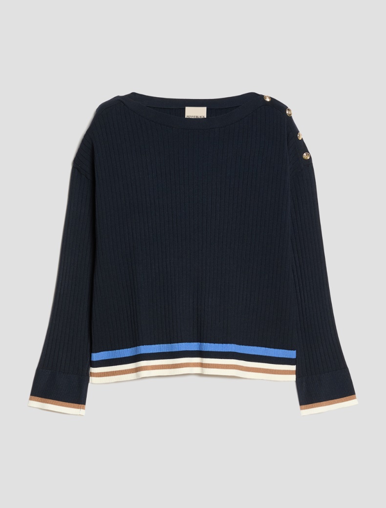 Button-detail rib-knit jumper - Pennyblack - 7