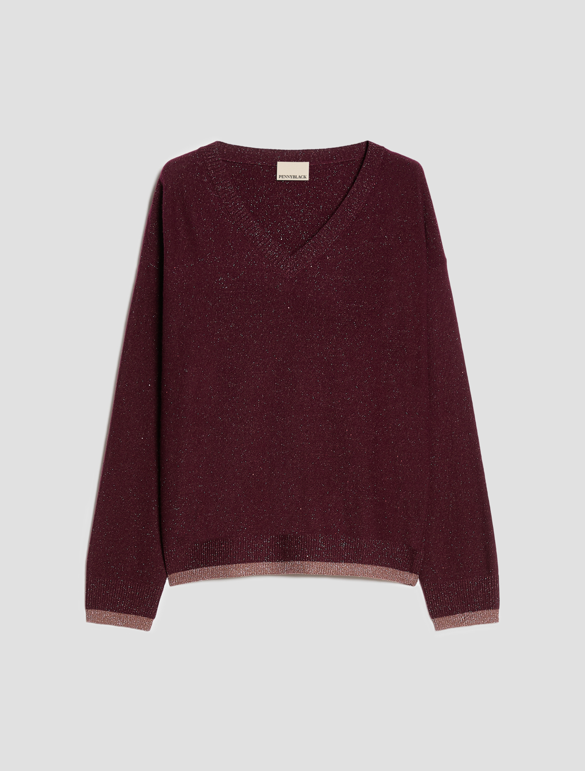 Micro-sequinned jumper - BORDEAUX - Pennyblack - 2