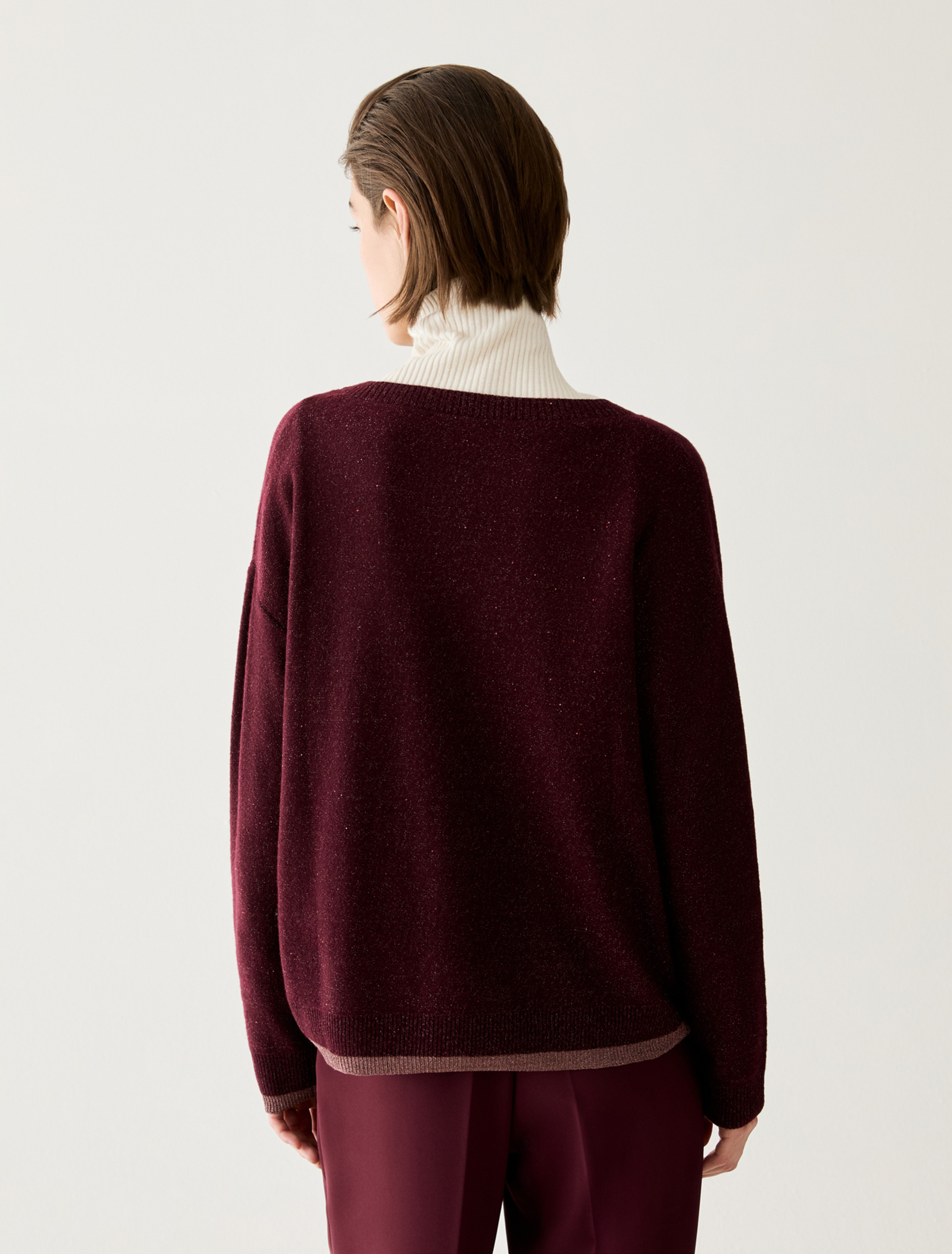 Micro-sequinned jumper - BORDEAUX - Pennyblack - 3
