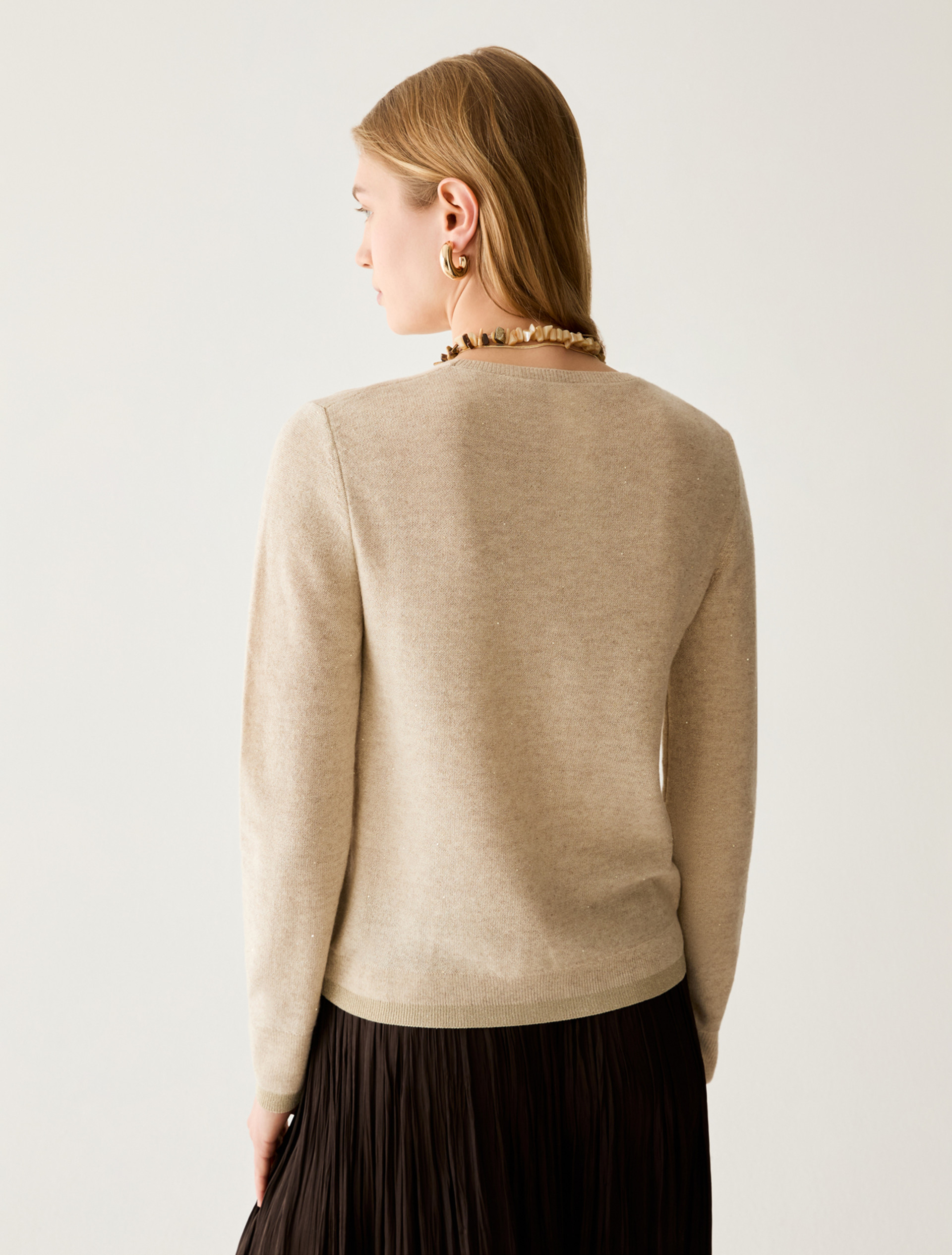 Micro-sequinned jumper - BEIGE - Pennyblack - 3