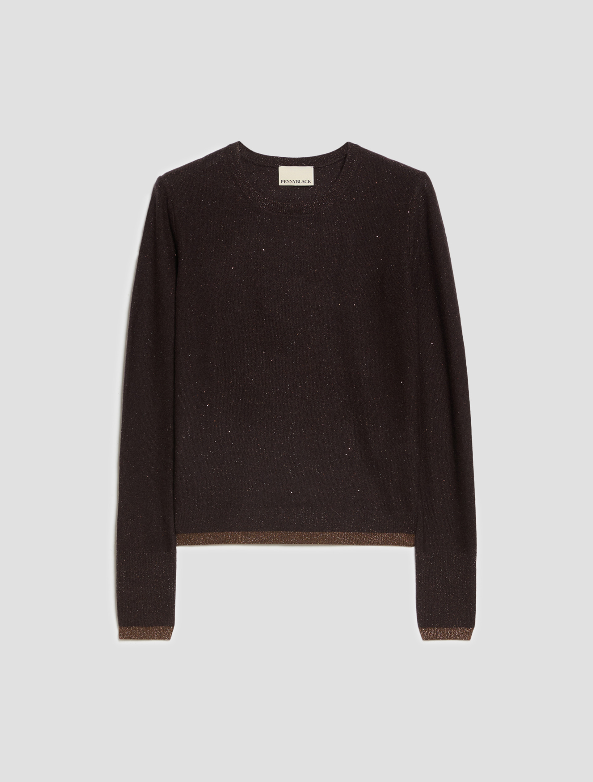 Micro-sequinned jumper - DARK BOWN - Pennyblack - 2