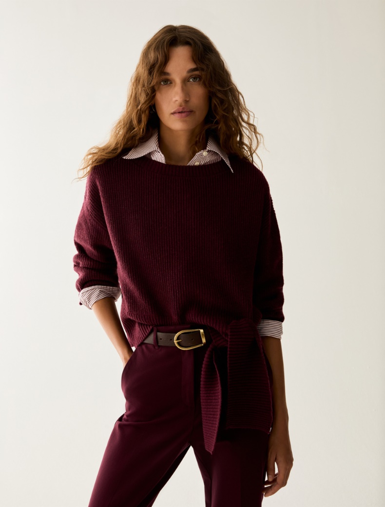 Knot-detail wool blend jumper - Pennyblack