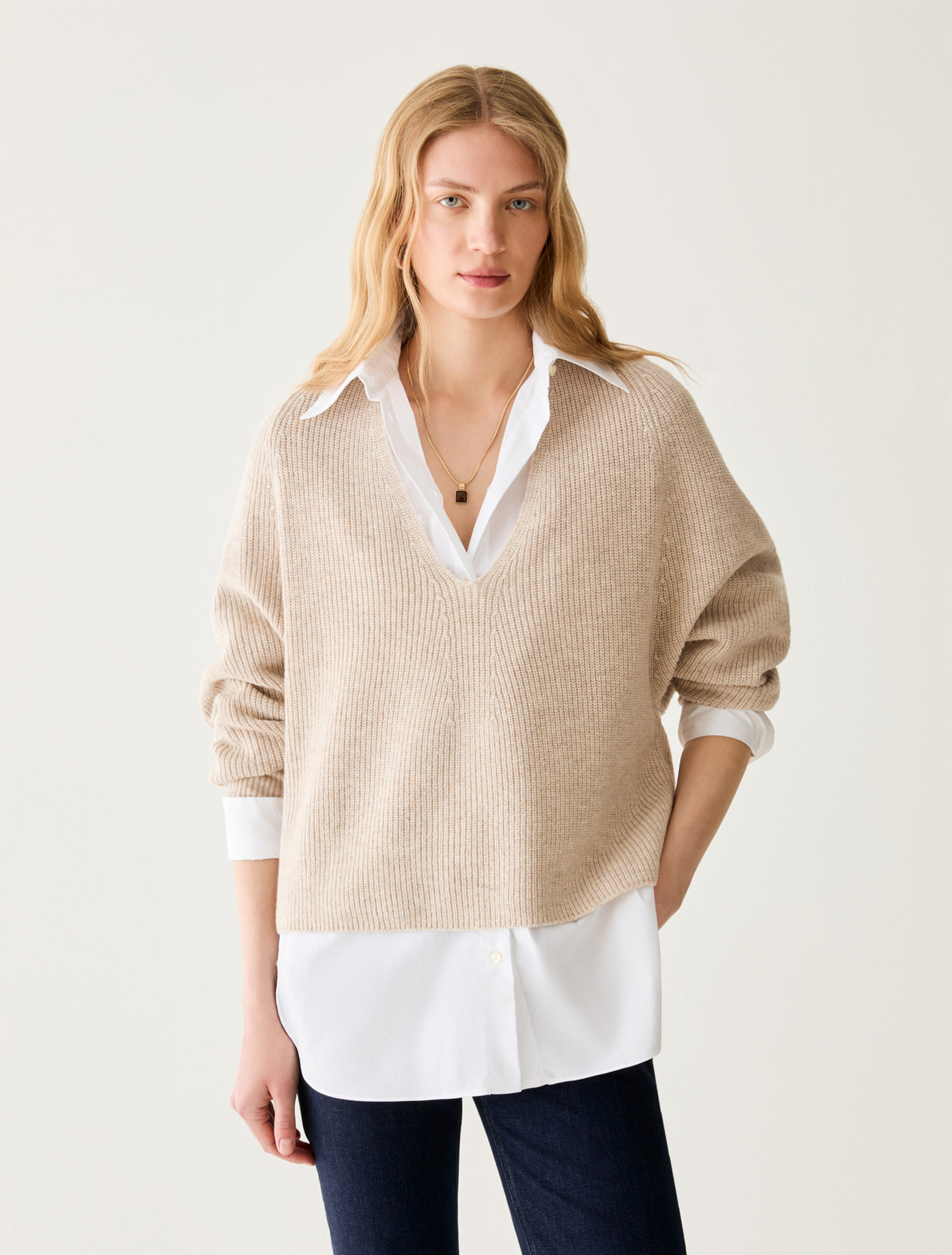 Trinity stitch jumper - BEIGE - Pennyblack - 1