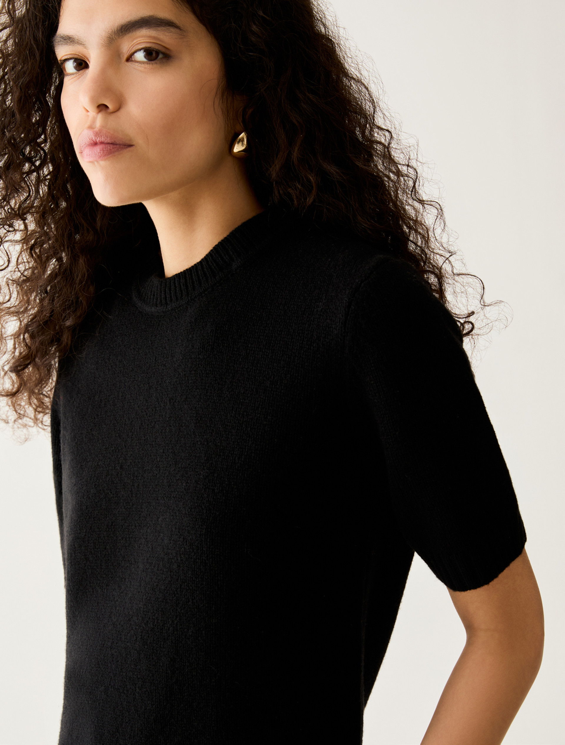 Embroidered-collar jumper - BLACK - Pennyblack - 5