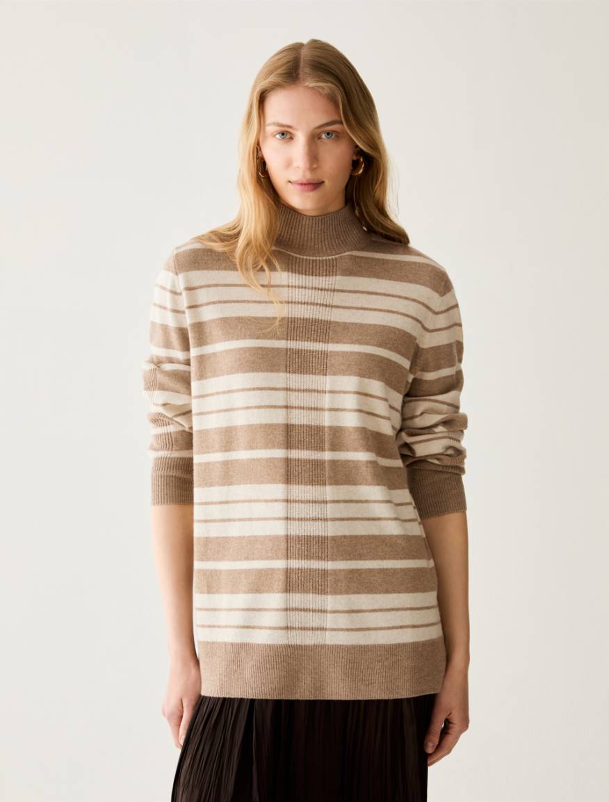 Soft wool blend jumper - HAZELNUT BROWN - Pennyblack