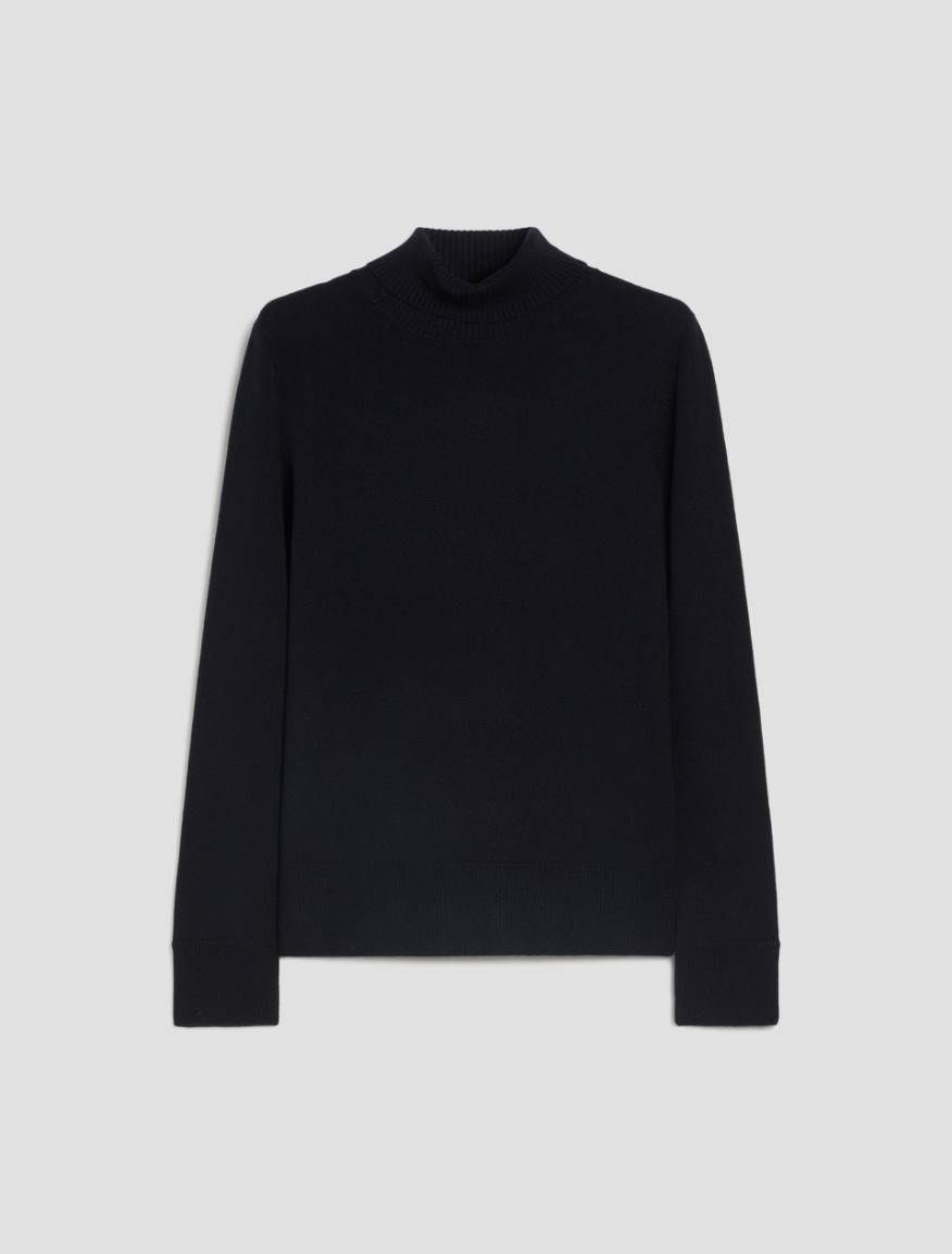 Wool-blend polo-neck jumper - BLACK - Pennyblack - 2
