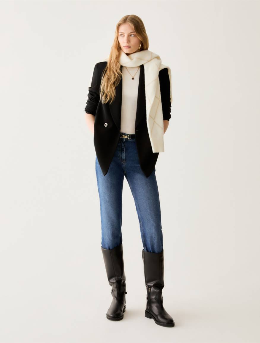Lamé diamond-pattern jumper - WHITE - Pennyblack - 5