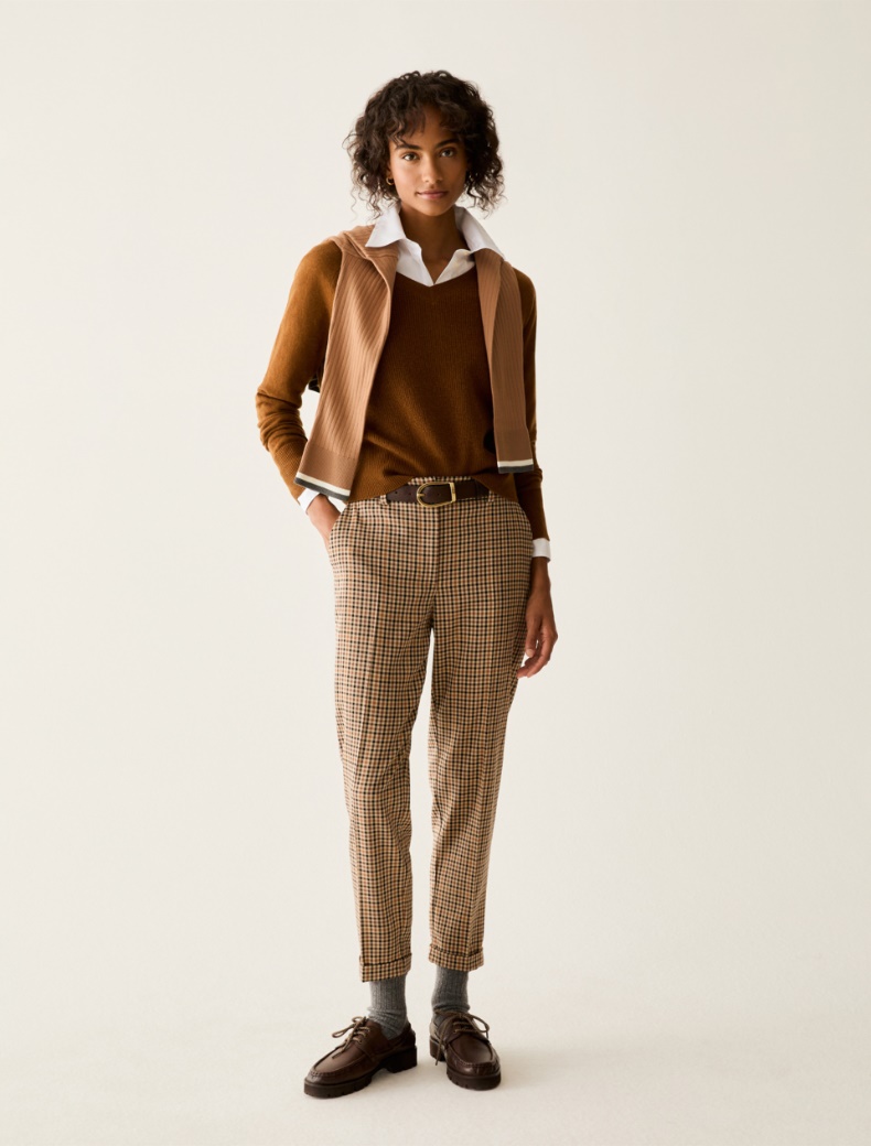 Mixed-stitch V neck jumper - Pennyblack - 5