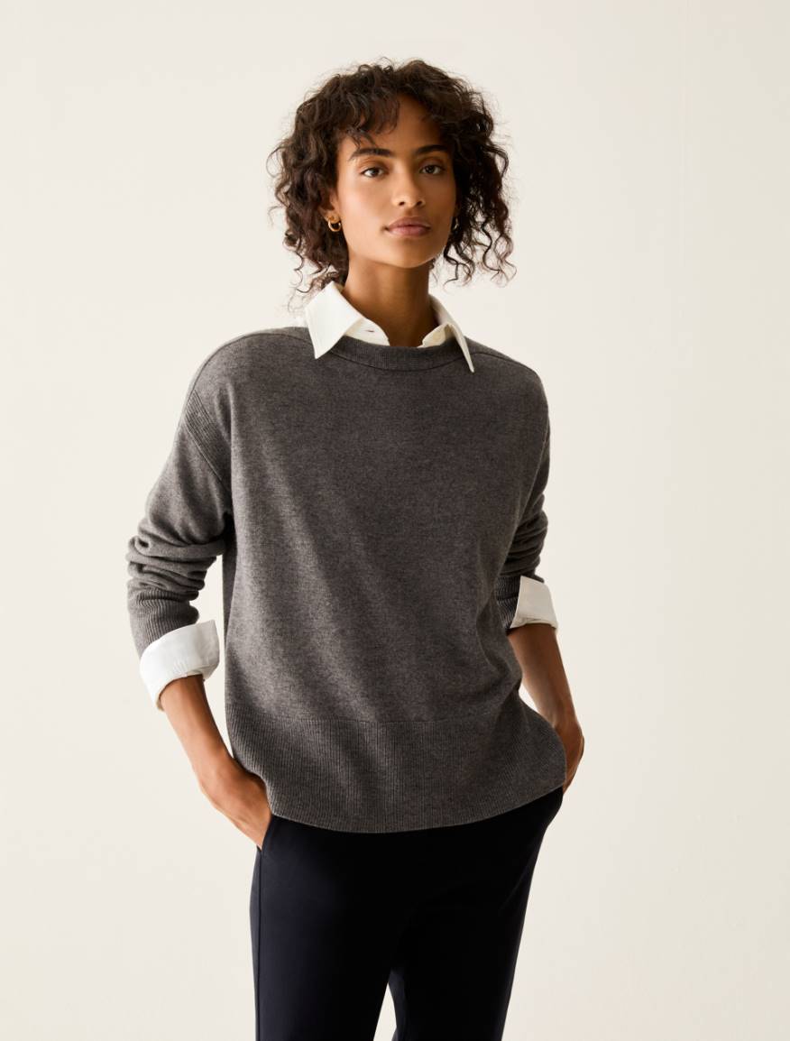 Wool blend jumper - GREY - Pennyblack