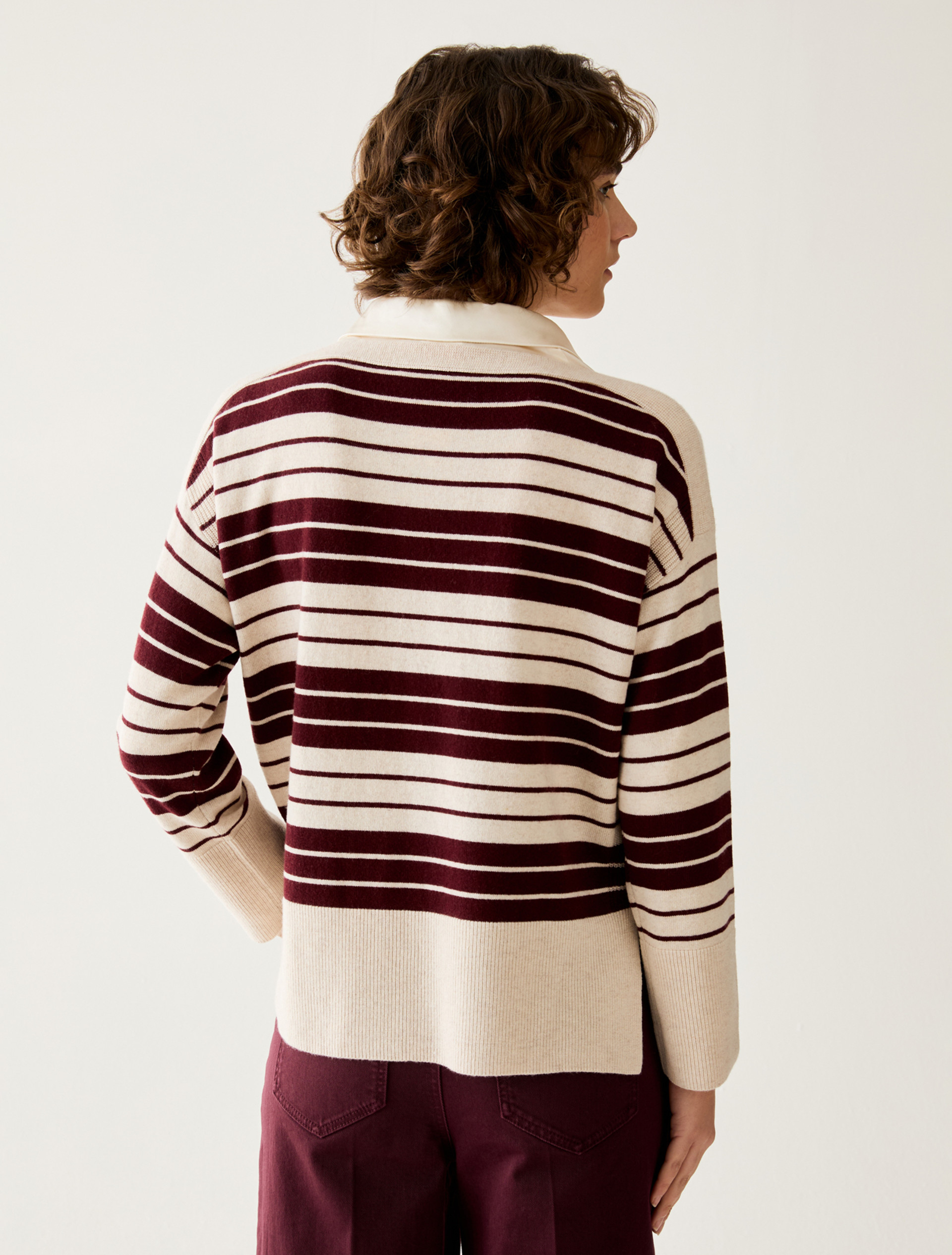 Wool blend jumper - BORDEAUX - Pennyblack - 3
