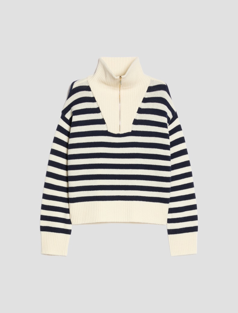 Zip-neck wool-blend jumper - Pennyblack - 2