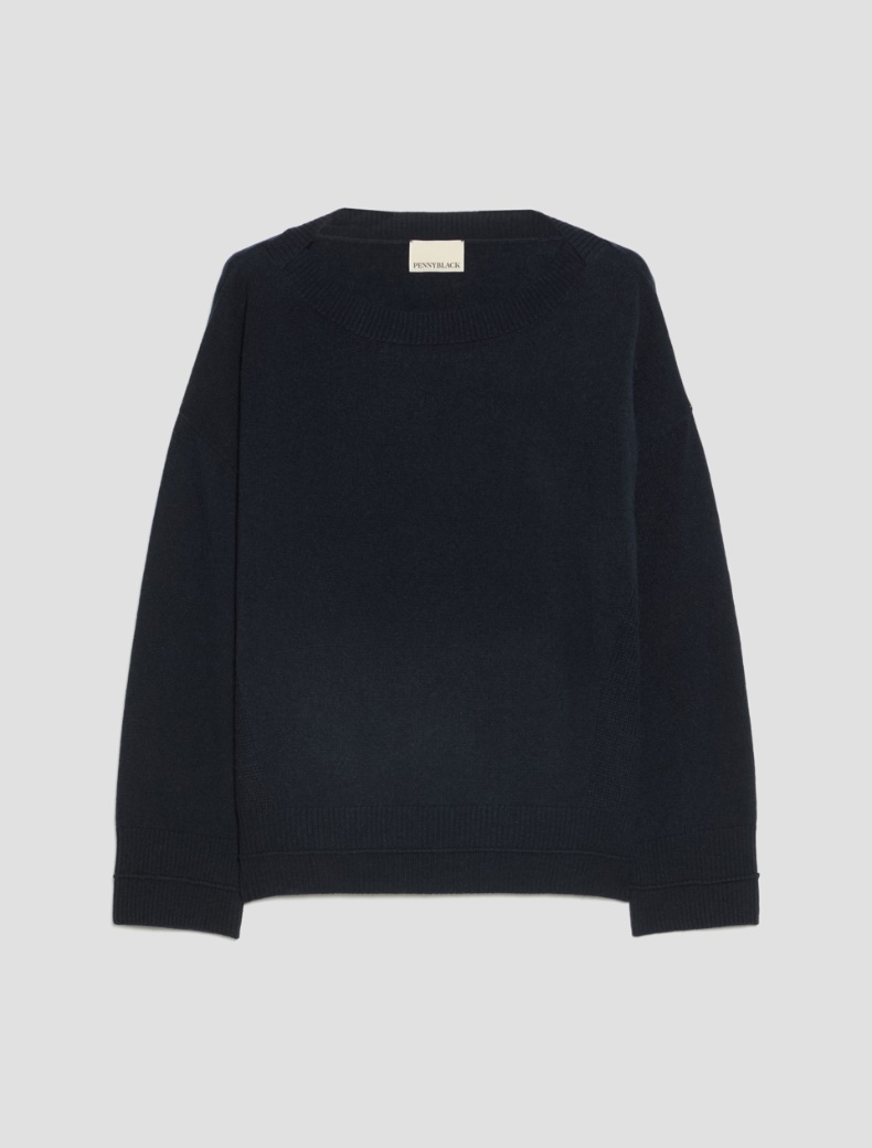 Wide-fit wool and cashmere jumper - Pennyblack - 7