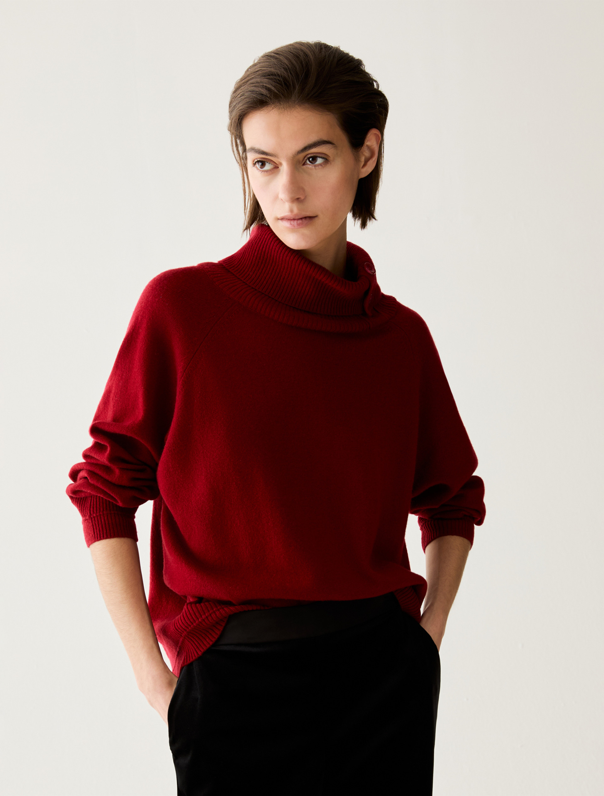 Wool and cashmere jumper - RED - Pennyblack - 1