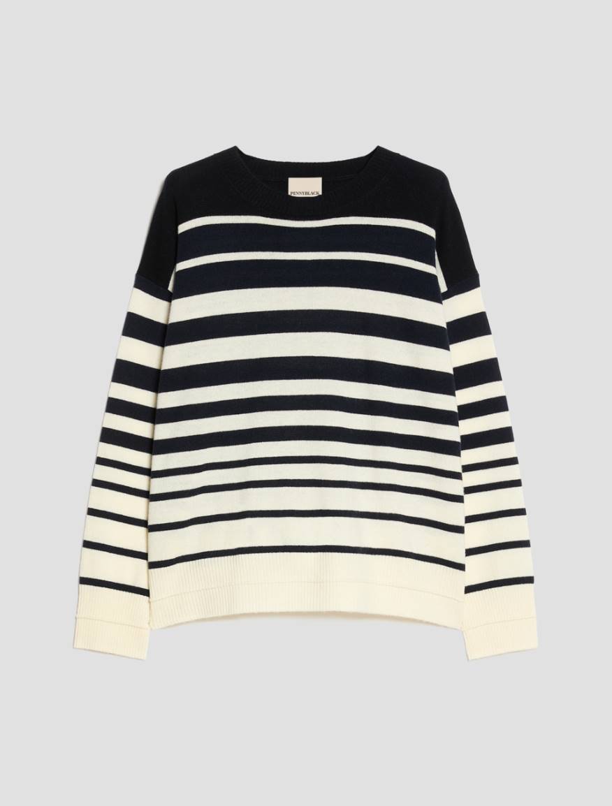 Wool and cashmere jumper - NAVY - Pennyblack - 2