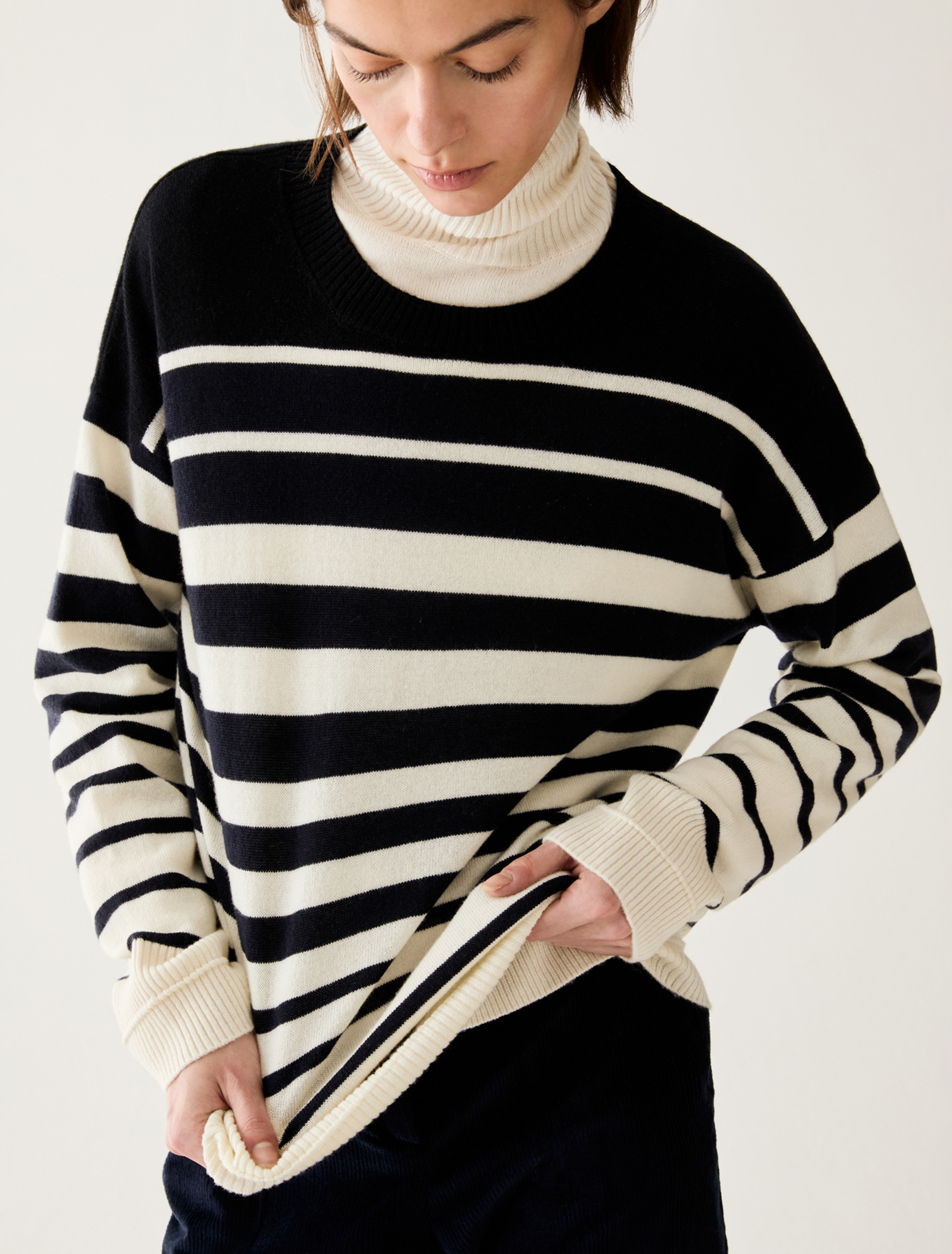 Wool and cashmere jumper - NAVY - Pennyblack - 4