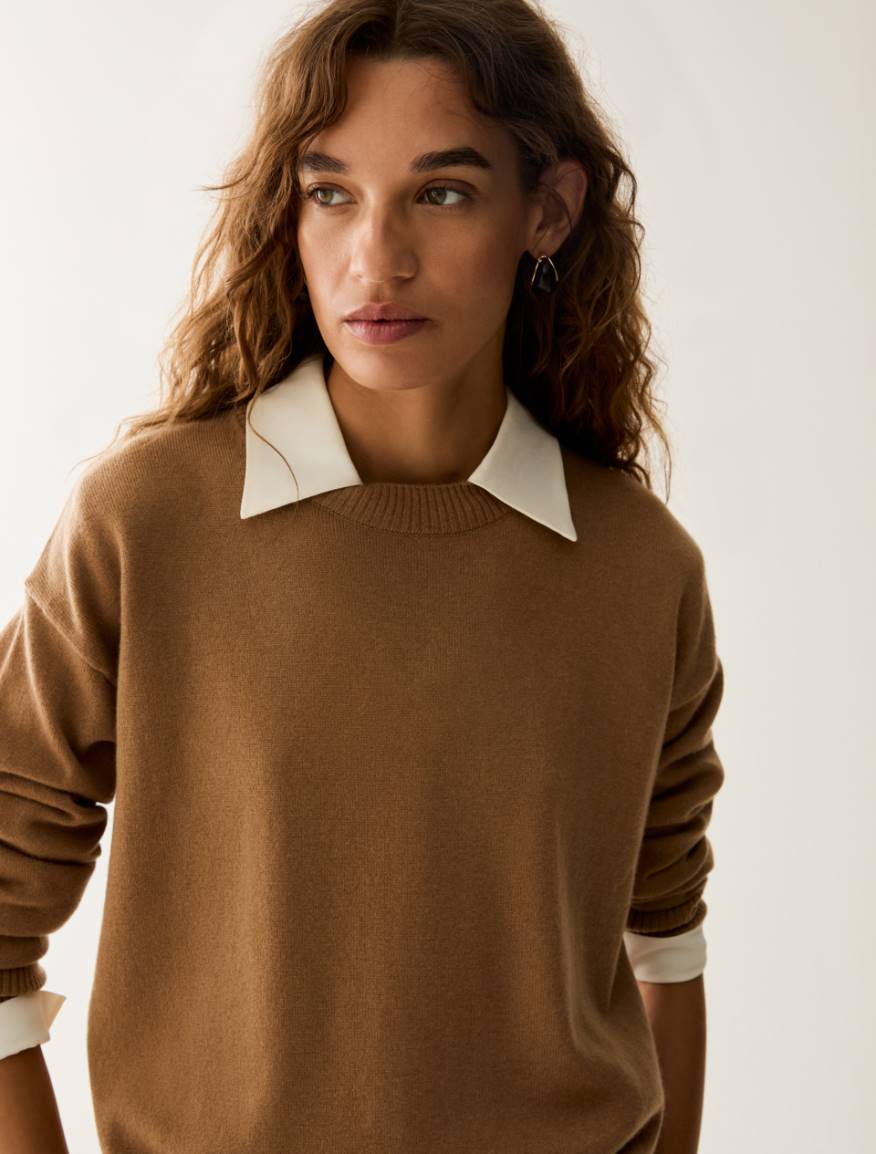 Wool and cashmere jumper - CINNAMON - Pennyblack - 3