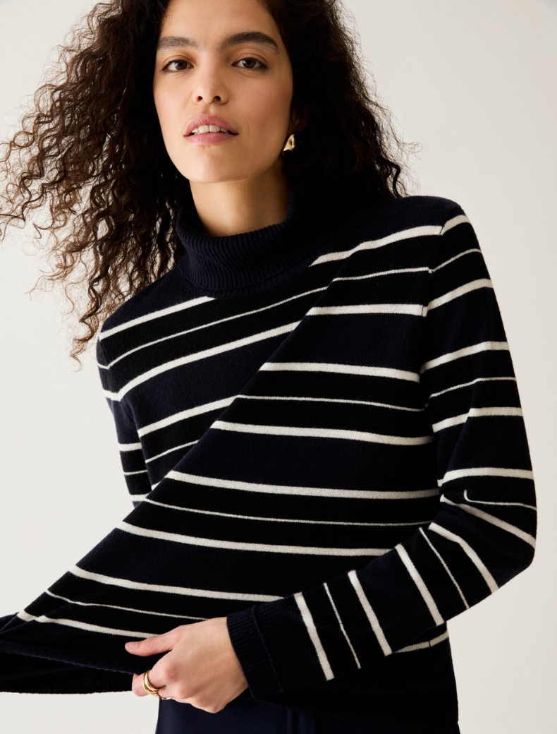 Wool/cashmere polo-neck jumper - Pennyblack - 4