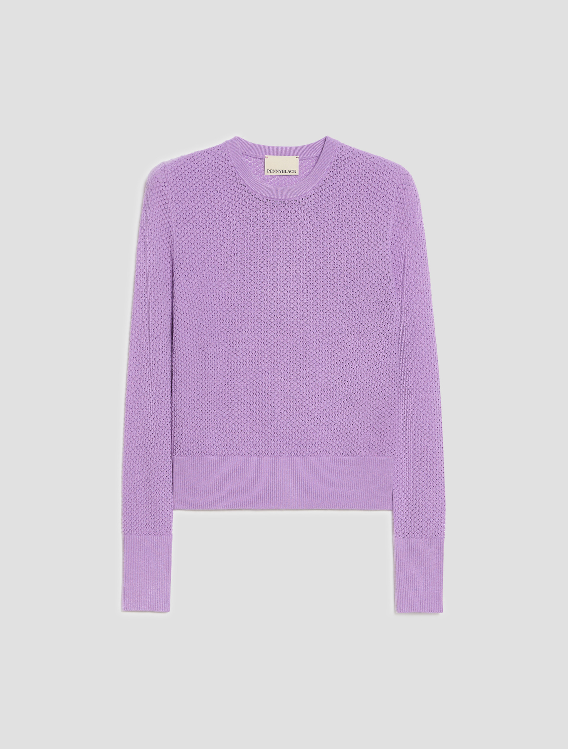 Micro-textured jumper - LILAC - Pennyblack - 2