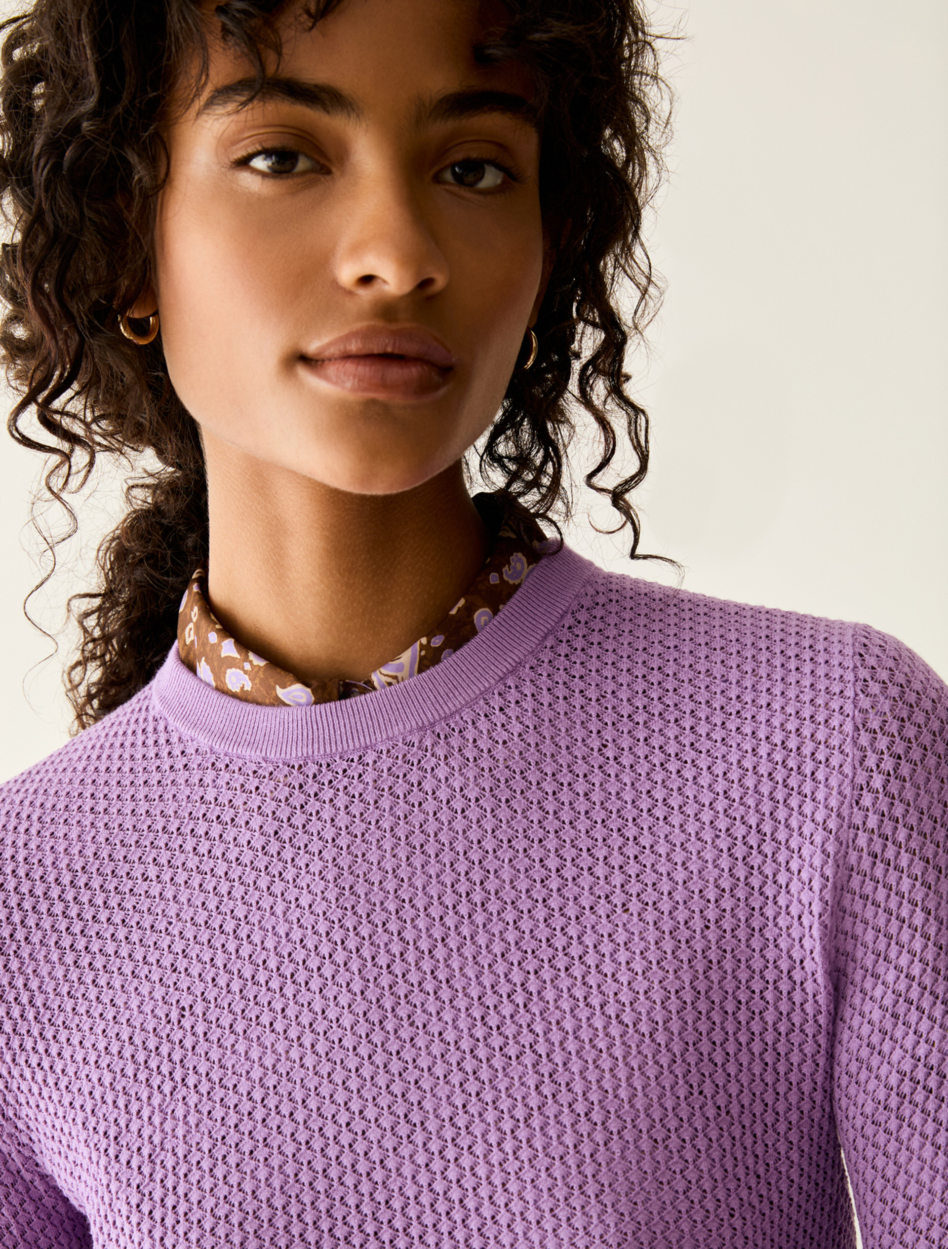 Micro-textured jumper - LILAC - Pennyblack - 4