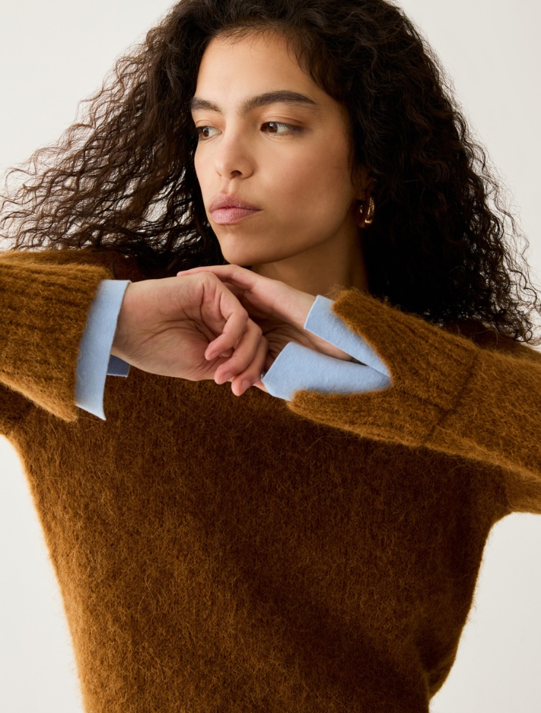 Alpaca-blend crew-neck jumper - Pennyblack - 4