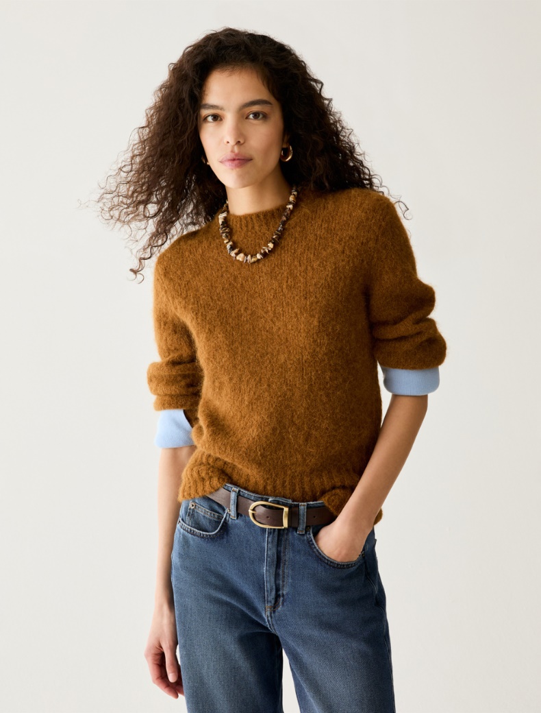 Alpaca-blend crew-neck jumper - Pennyblack
