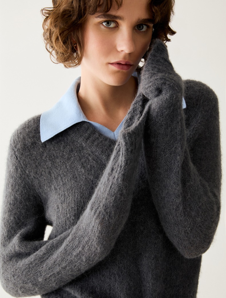 Slim alpaca-blend jumper - Pennyblack - 4