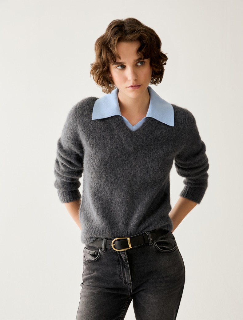 Slim alpaca-blend jumper - Pennyblack - 6