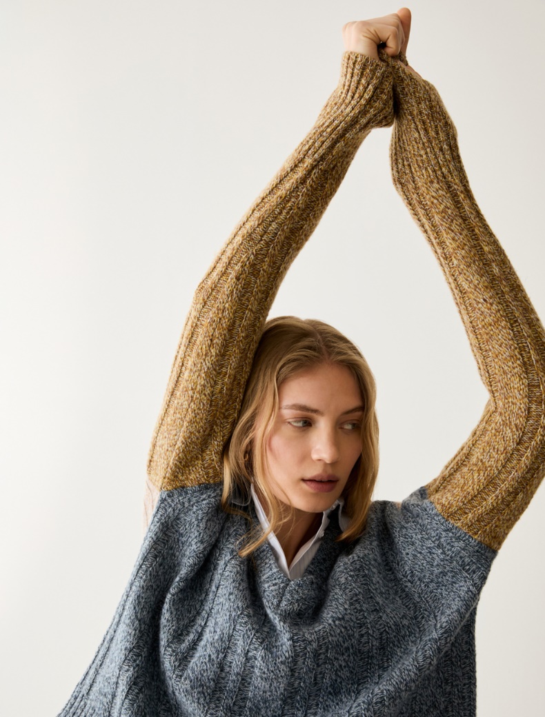 Mouliné colour-block jumper - Pennyblack - 4