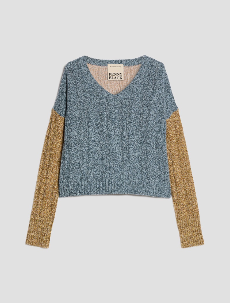 Mouliné colour-block jumper - Pennyblack - 7