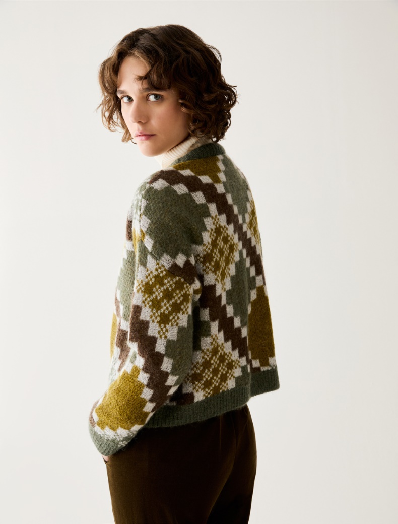 Mohair-blend jacquard jumper - Pennyblack - 3