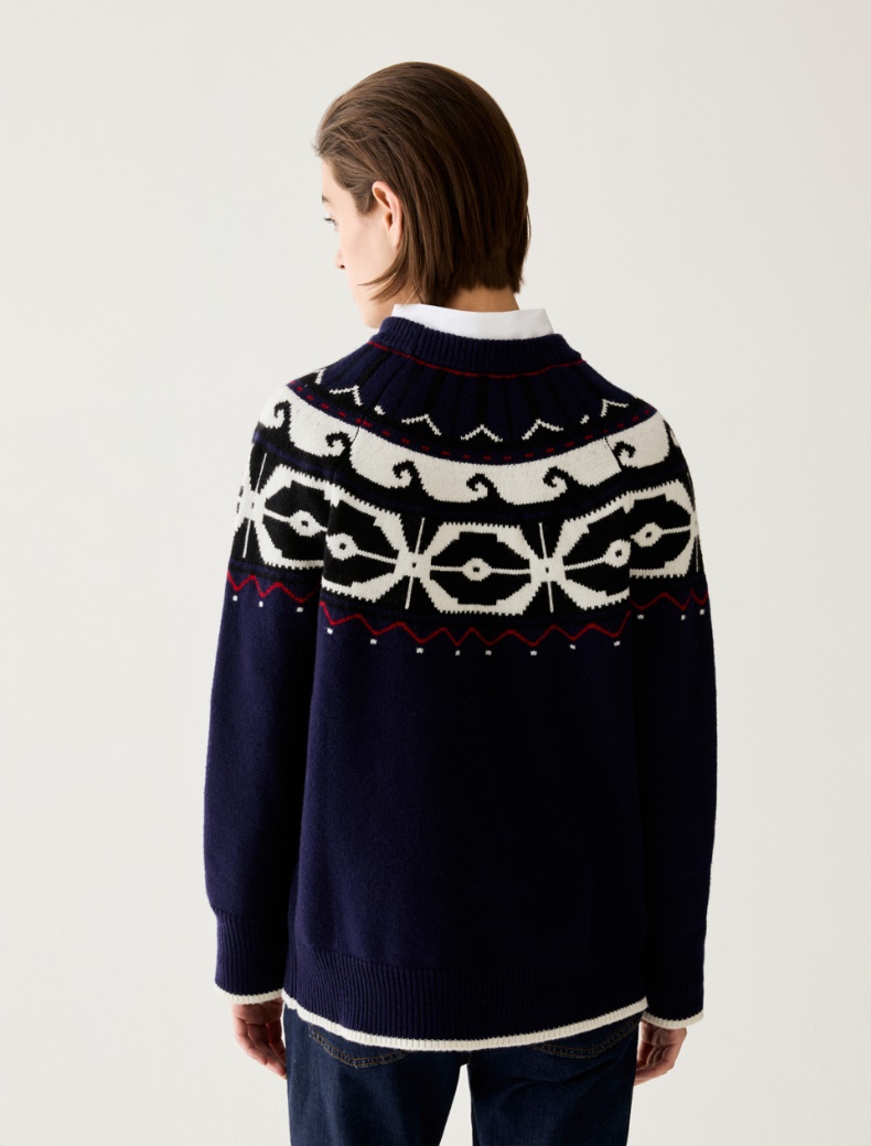 Wool-blend jacquard jumper - Pennyblack - 3