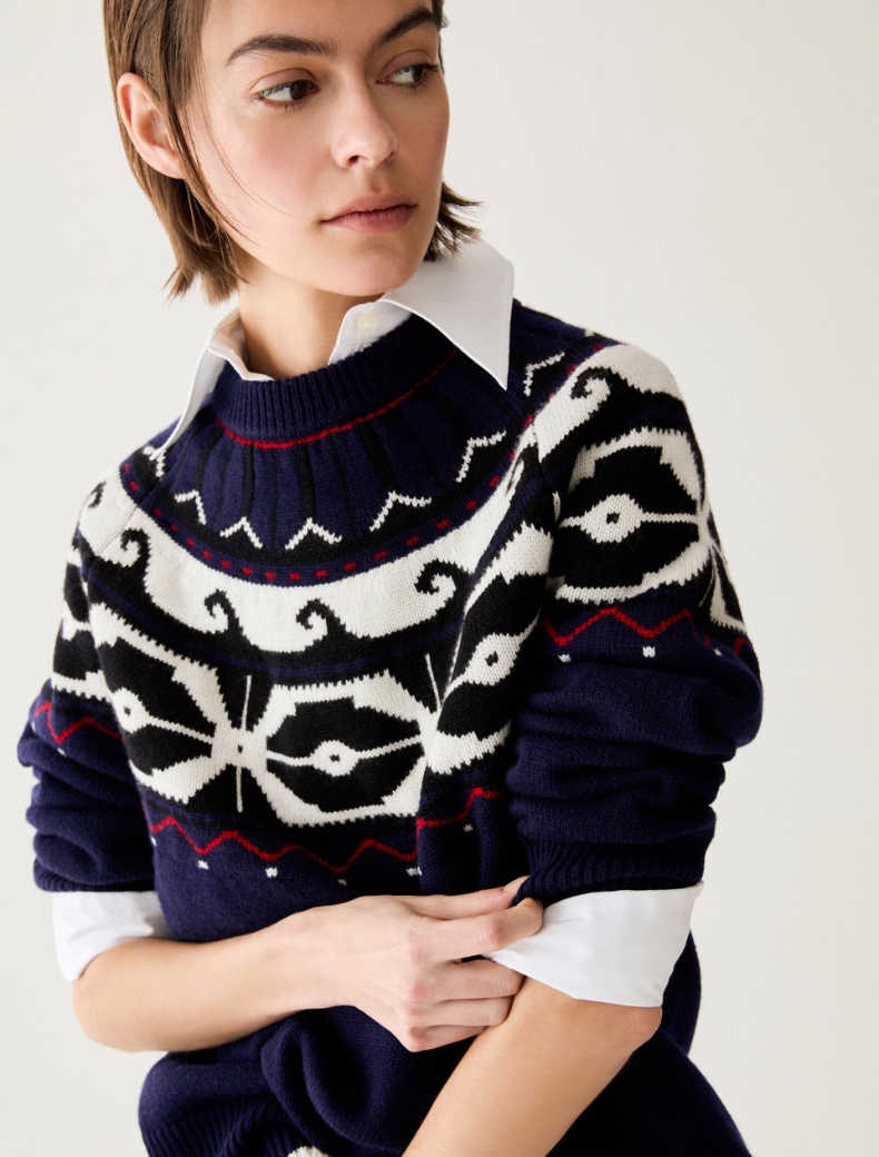Wool-blend jacquard jumper - Pennyblack - 4