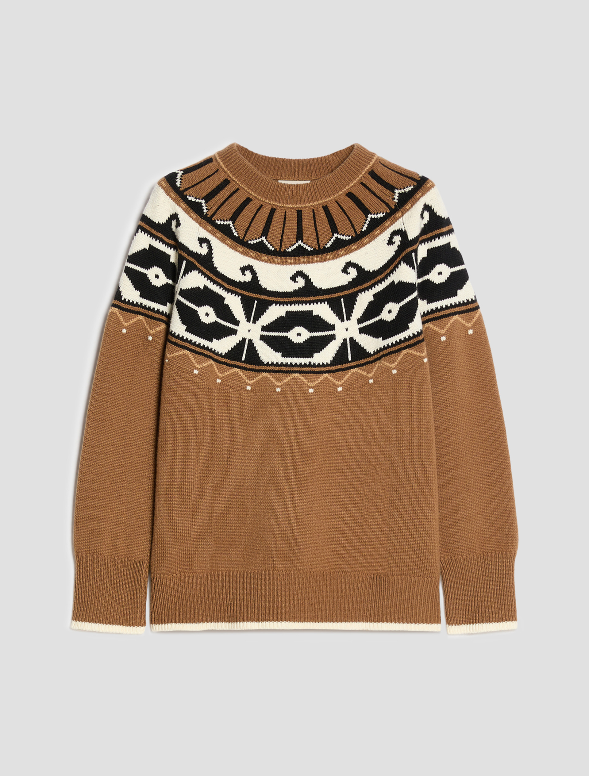 Maglia jacquard in blend di lana - TABACCO - Pennyblack - 2