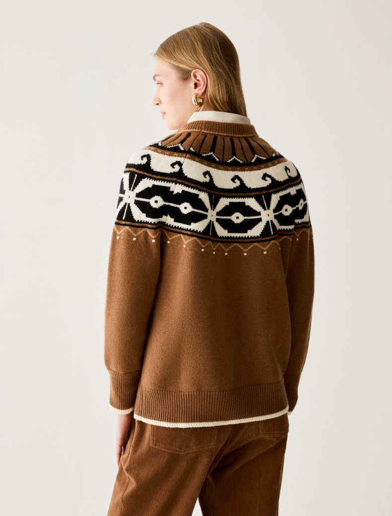 Wool-blend jacquard jumper - Pennyblack - 3