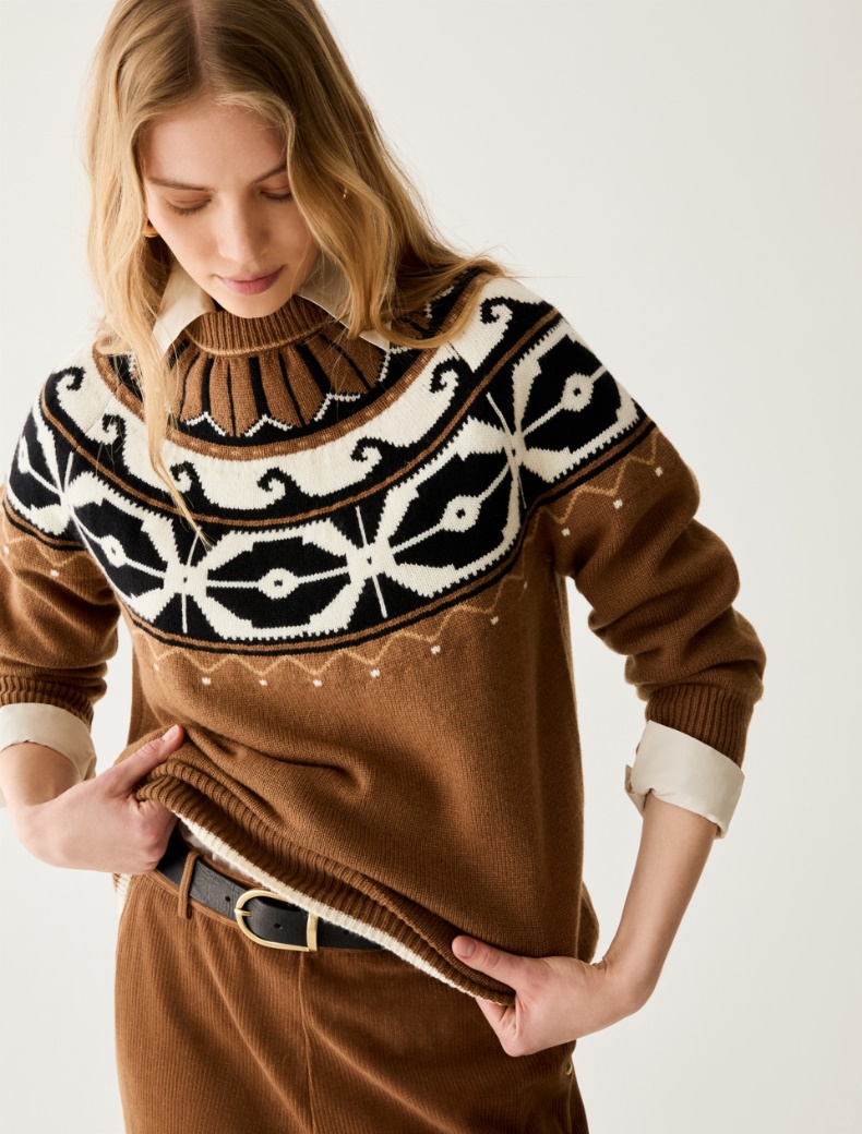 Wool-blend jacquard jumper - Pennyblack - 4