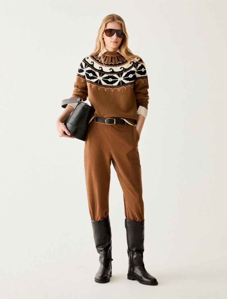 Wool-blend jacquard jumper - Pennyblack - 5