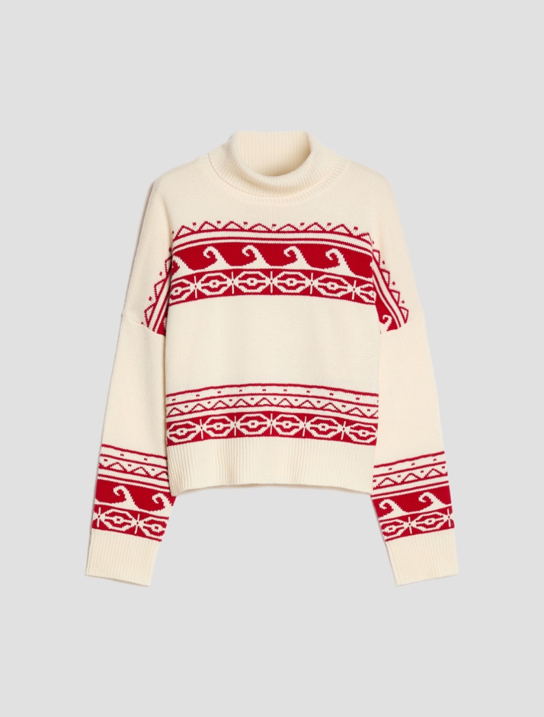 Jacquard wool blend jumper - Pennyblack - 2