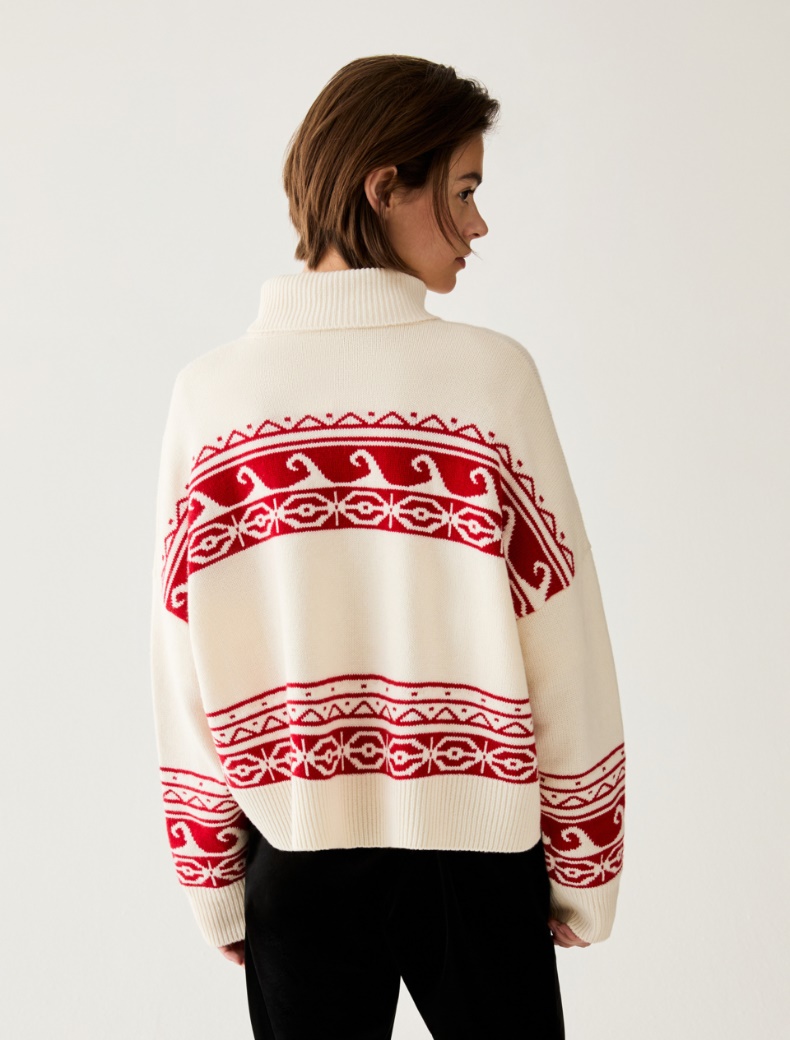 Jacquard wool blend jumper - Pennyblack - 3