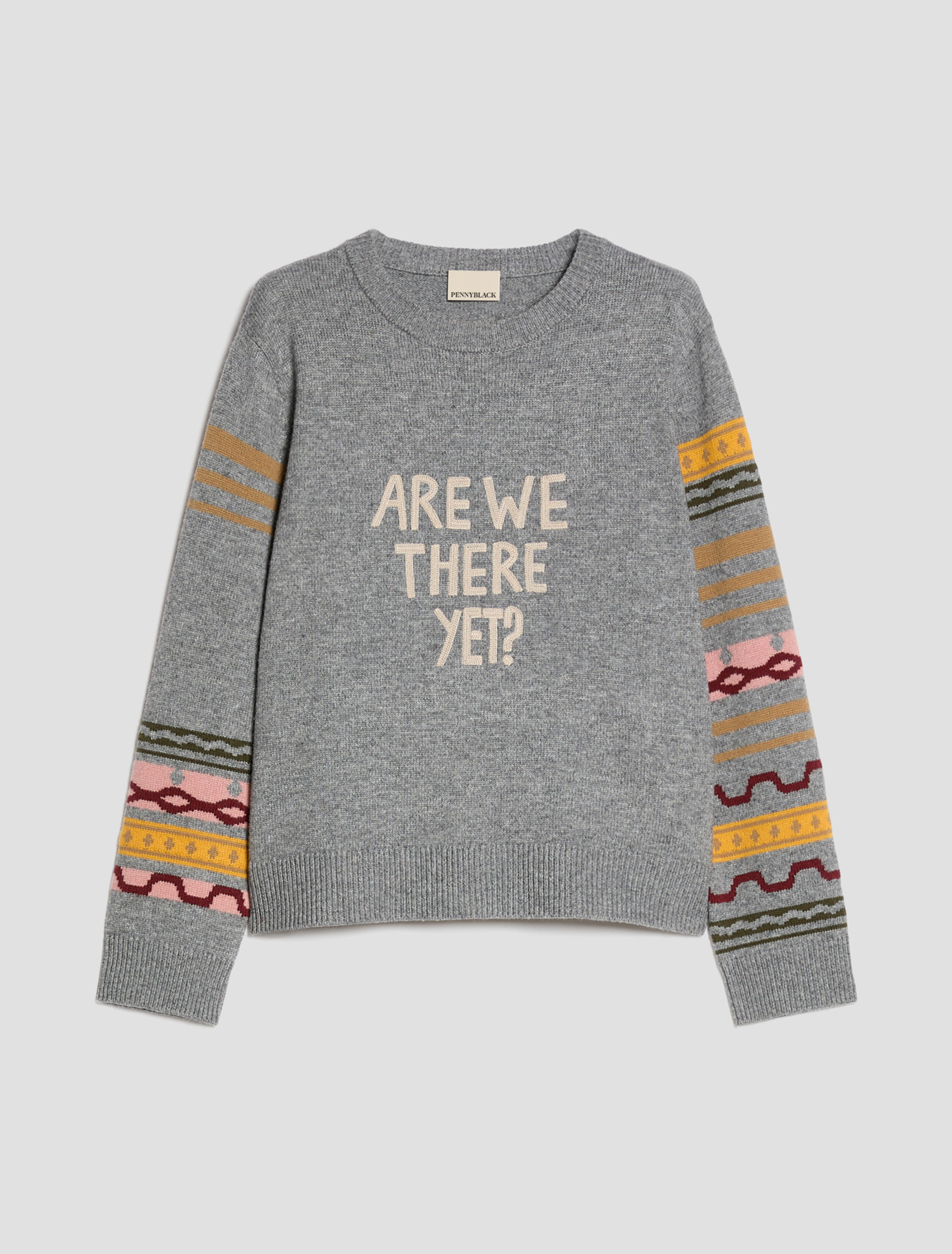 Jumper with graphics and embroidery - BLUE-GREY - Pennyblack - 2