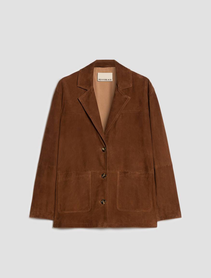 Suede blazer - TOBACCO - Pennyblack - 2