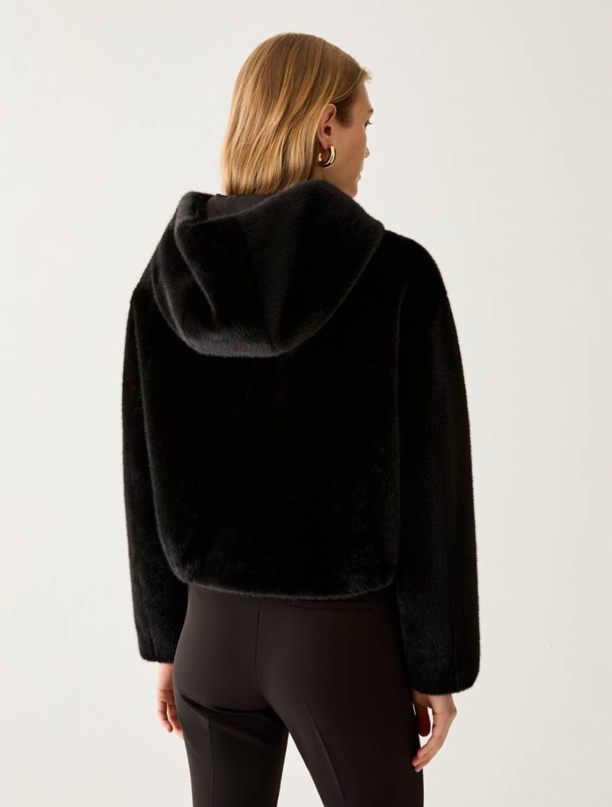 Soft and warm bomber jacket - BLACK - Pennyblack - 3