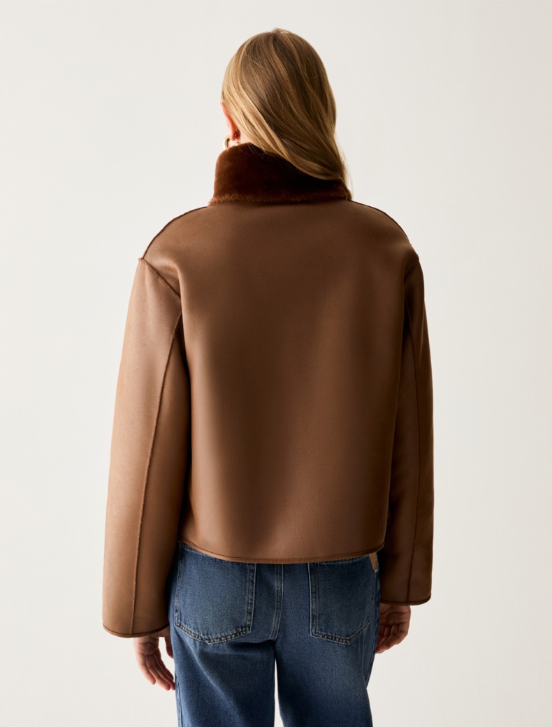Reversible boxy-cut jacket - Pennyblack - 3